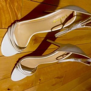 White LuLu Heels - Size 9
